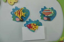 LOTTO 3 CALAMITE DA FRIGO IN GOMMA CON CLIP ASSORTITE PENSIERINI PER LA SCUOLA