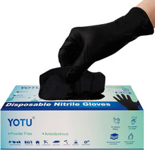 Guanti neri monouso in nitrile