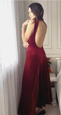 Zara Burgundy Red Velvet Midi
