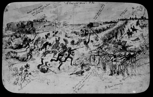 Magic lantern slide battle - lantern,