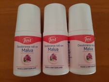 N.3 Deodorante Deo Roll-on Malva Just 50 ml - OFFERTA - per pelle sensibile