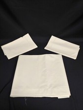 Antico Lenzuolo Matrimoniale In Lino + Coppia Federe Biancheria Antica Corredo