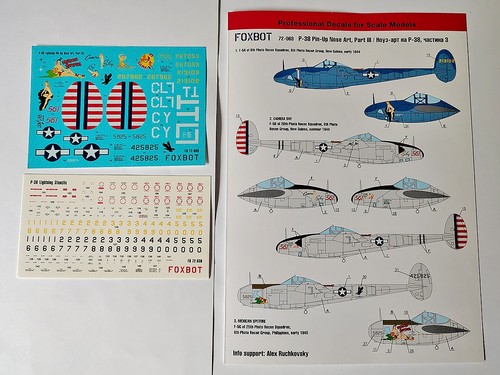 Decalcomanie lightning - p-38,