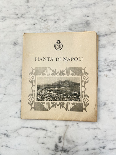 Napoli pianta vecchia brochure - pianta,