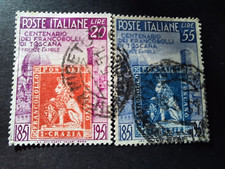 2 FRANCOBOLLI  1951 Repubblica - SERIE Centenario del Francobolli di Toscana #14