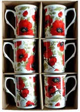 Tazze porcellana Poppy Bone -