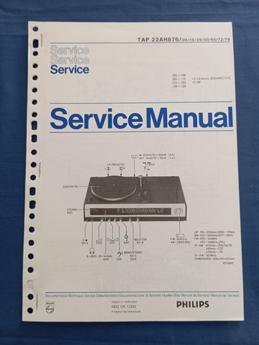 Philips 22ah876 service manual - philips,