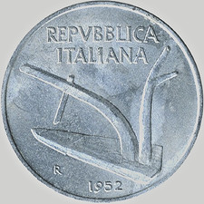 10 Lire del 1952 Repubblica