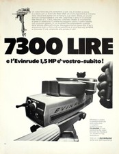 Fuoribordo Envirude 1,5 HP. Advertising 1969