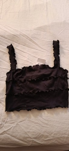 Top nero costine - top, a