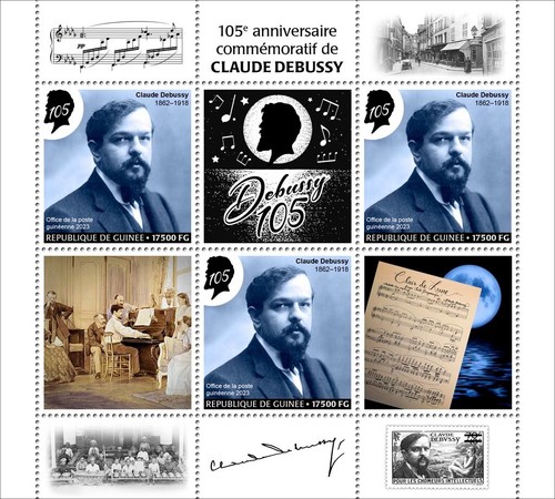 Francobolli claude debussy - francobolli,