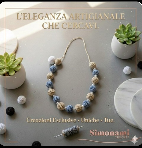 Collana elegante uncinetto - ​collana,