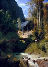 Dipinto olio karl blechen -
