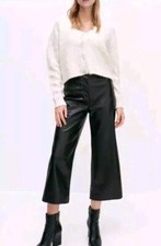 Pantaloni Culottes 3/4 RESERVED tg 40eu M 44it /12uk ecopelle donna eleganti