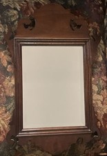 The Bombay Company Chippendale Mahogany Beveled Wall Mirror~12 x 18” Vtg 1990s