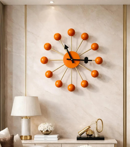 Orologio sfera arancione - a,