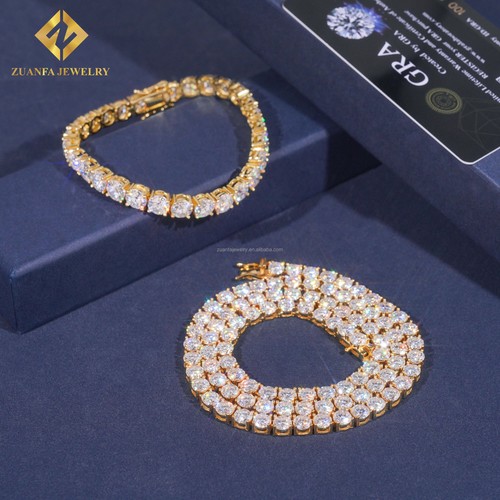 Bracciale moissanite 5mm - bracciale,