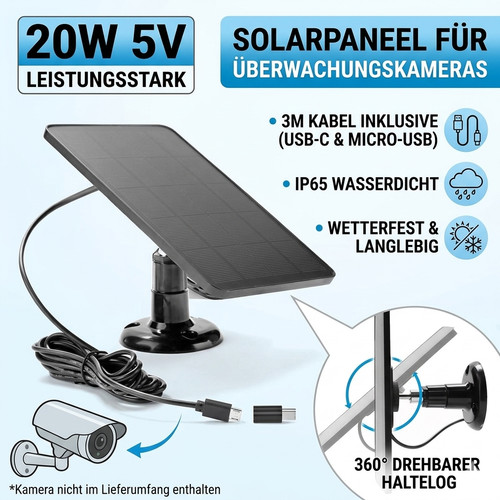 Pannello solare 20w - solare, 360°