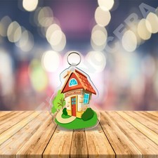 Portachiavi Festa del Papà a forma di Casa con Cognome Personalizzato