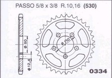 Corona - Rear  Sprocket - per Honda CBX750F -  0334 Z46