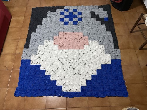 Coperta plaid lana uncinetto - coperta,
