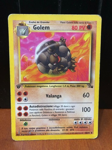 Carta pokemon golem 62 - golem, 36/62