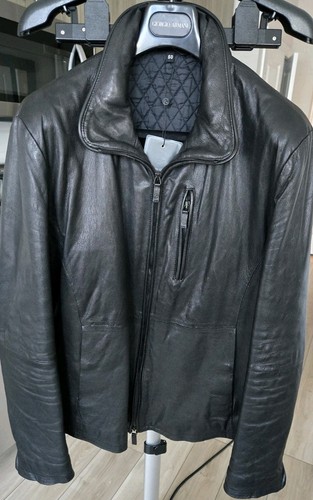 Giacca pelle nera uomo - giacca,
