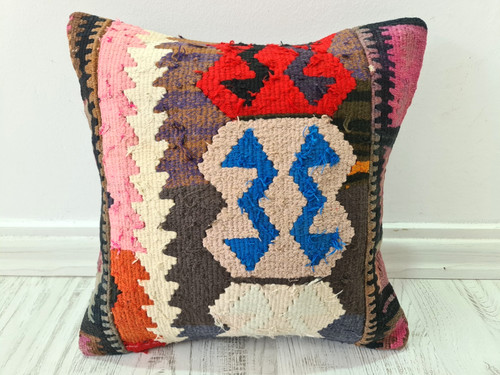 Copricuscino kilim turco 16x16 - kilim,