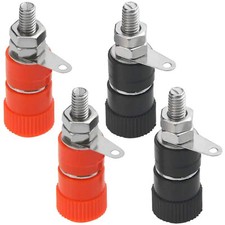 BOCCOLA FEMMINA DA PANNELLO  CONNETTORE PRESA PER SPINA A BANANA DA 4mm -4 PEZZI