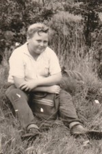 B4 - Foto Photo Fotografia  Anni 60 - Ragazzino Dopo Scuola Zaino Cartella