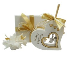 Bomboniere Santa Cresima Diffusore Cuore Ciondolo Mitria