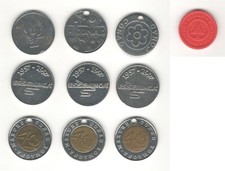 10 GETTONI DEL CARRELLO DELLA SPESA - SHOPPING CART TOKENS