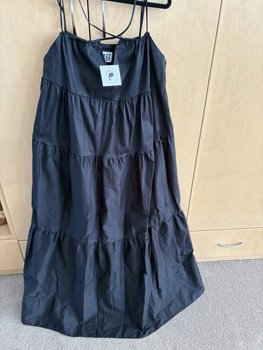 Women black tiered - black,