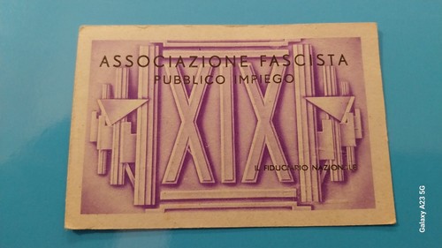 Tessera associazione fascista - tessera,