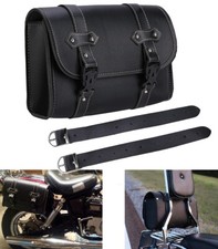 Borsa in cuoio nero per moto