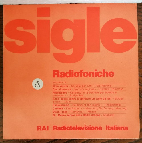 Raro giri promo sigle - 45,