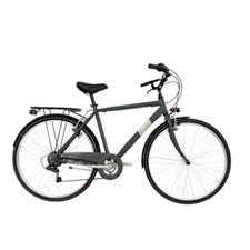 Bici Bicicletta Uomo City Bike da Città Grigio 48 Alluminio 7V Ruote 28" 700x35