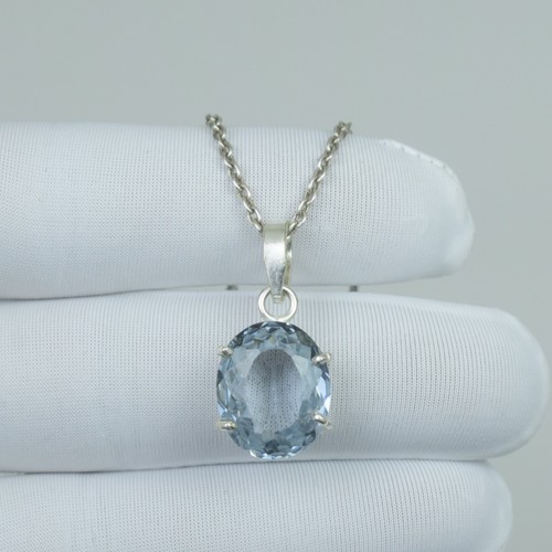 Collana acquamarina argento