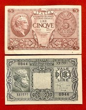Numismatica Banconote 5 e 10
