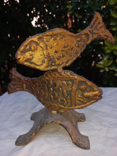 Scultura ferro pesci - scultura,