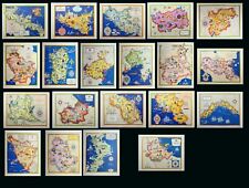 Omaggio benzine ESSO - Le REGIONI d'ITALIA illutrate da NICOULINE dim 26x32 cm