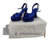 scarpe donna tacco alto sexy in raso blu