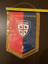 CAGLIARI CALCIO GAGLIARDETTO CALCIO UFFICIALE PENNANT WIMPEL FOOTBALL FUTBOL