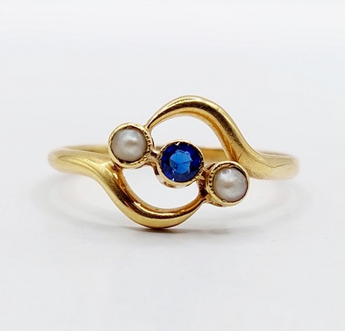Anello antico oro 18k pietra