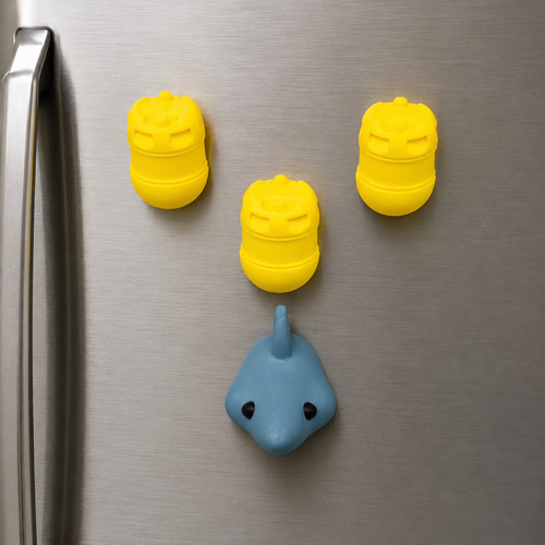 Shark barrels fridge magnet - barrels,