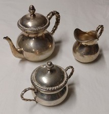 Elegante Servizio da Tè in Argento 800 - Prima Metà XX Secolo