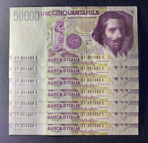 Italy 50000 lire bernini - lire,