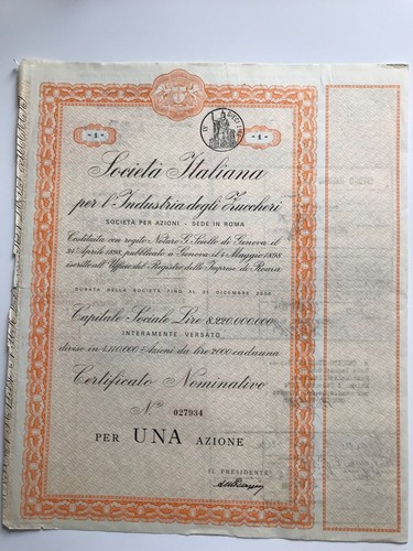 Certificati azionari societa - certificati,
