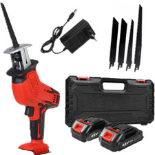 SEGA ELETTRICA SEGHETTO A GATTUCCIO MOTOSEGA A 4 LAME 2 BATTERIA ELETTROSEGA