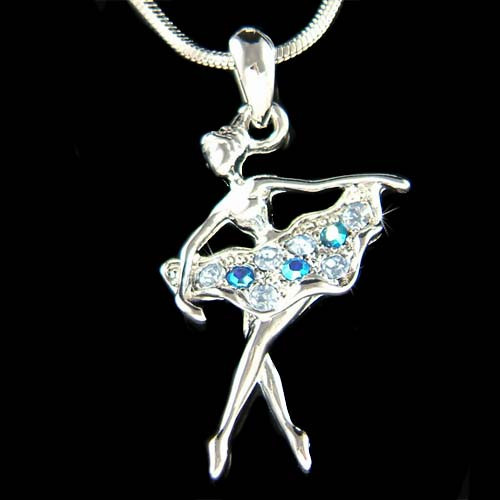 Collana ballerina blu - collana,